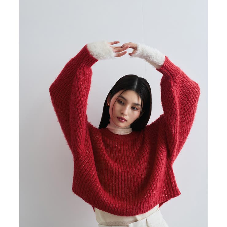 【WEB限定】スパンコールニットプルオーバー | VIS  | 詳細画像13 