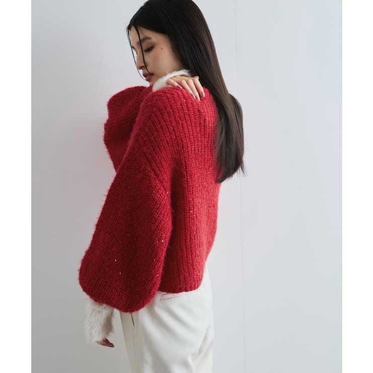 【WEB限定】スパンコールニットプルオーバー | VIS  | 詳細画像14 