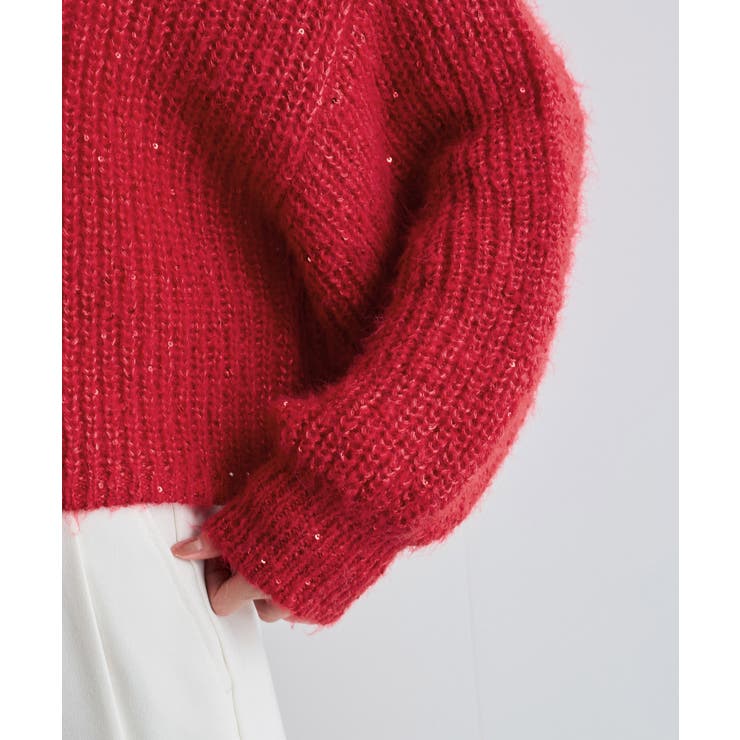 【WEB限定】スパンコールニットプルオーバー | VIS  | 詳細画像21 