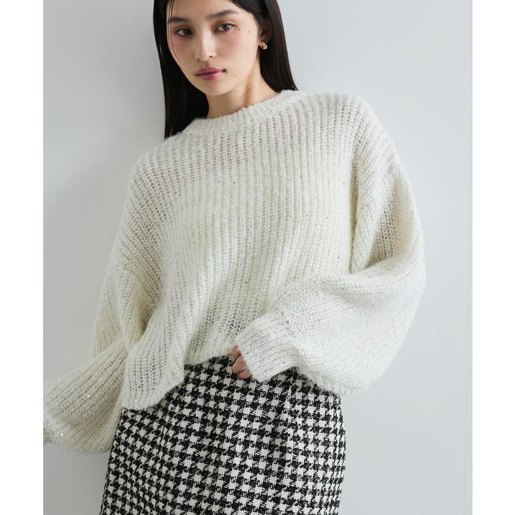 【WEB限定】スパンコールニットプルオーバー | VIS  | 詳細画像5 