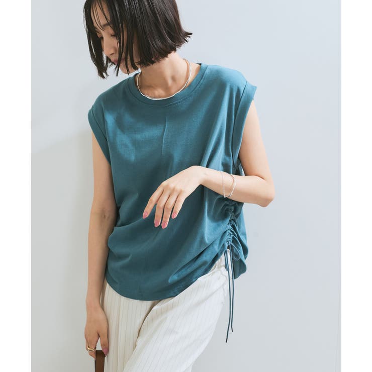 【WEB限定】サイドドロストシャーリングカットソー | VIS  | 詳細画像12 