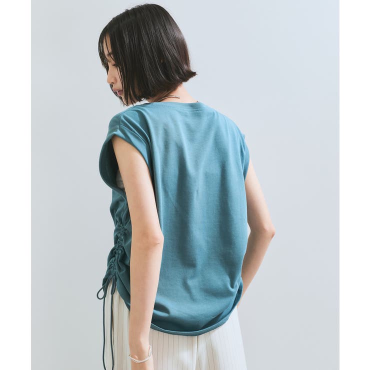 【WEB限定】サイドドロストシャーリングカットソー | VIS  | 詳細画像13 