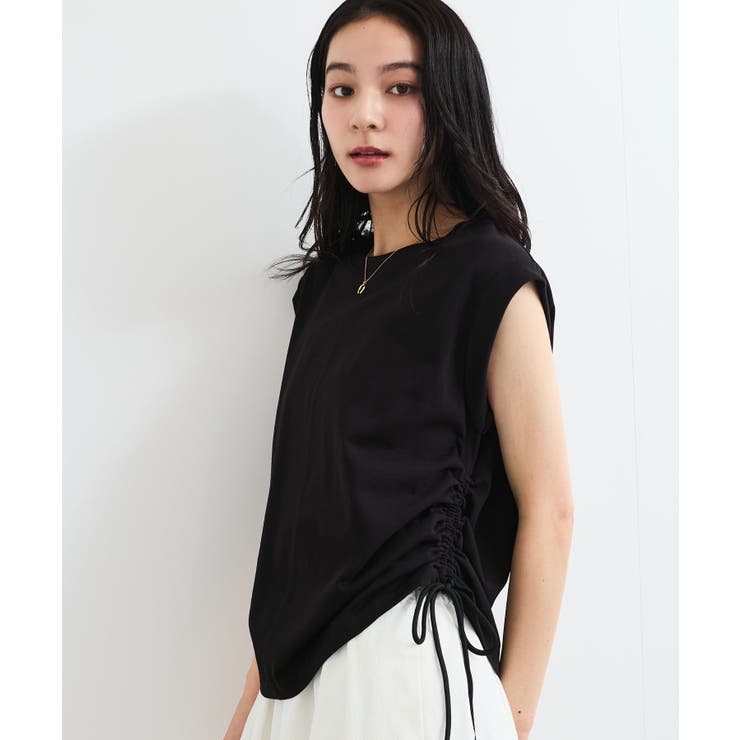 【WEB限定】サイドドロストシャーリングカットソー | VIS  | 詳細画像16 