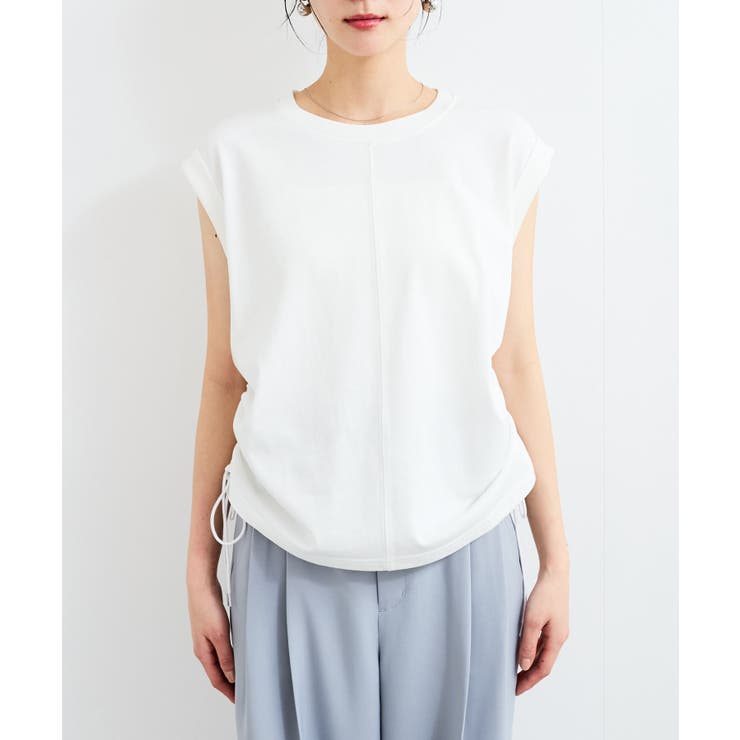 【WEB限定】サイドドロストシャーリングカットソー | VIS  | 詳細画像20 