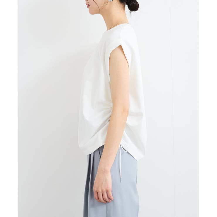 【WEB限定】サイドドロストシャーリングカットソー | VIS  | 詳細画像21 