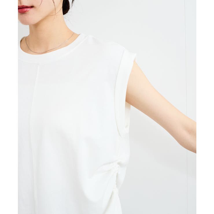 【WEB限定】サイドドロストシャーリングカットソー | VIS  | 詳細画像24 