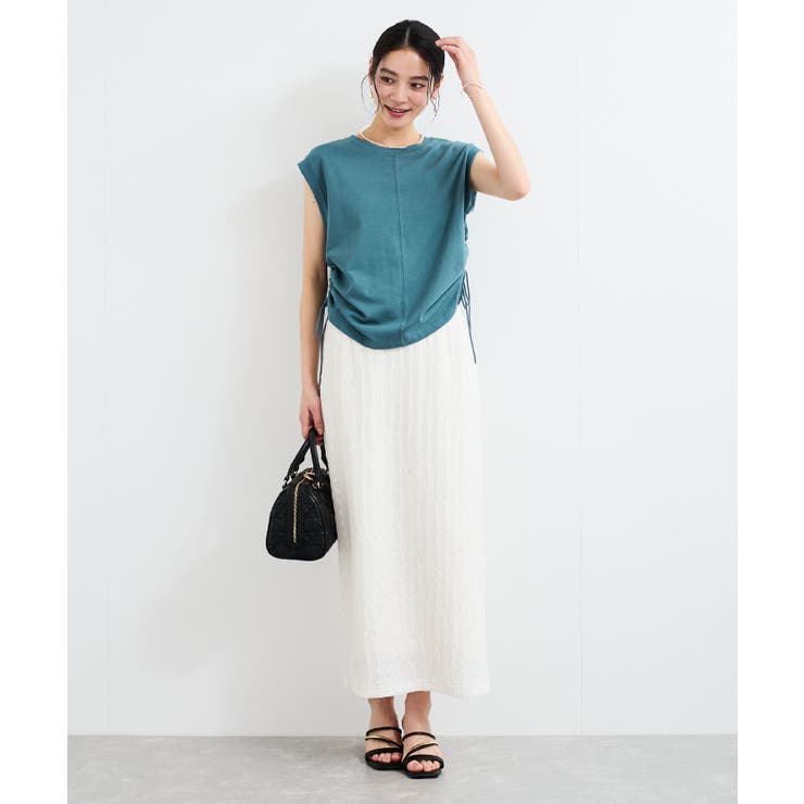 【WEB限定】サイドドロストシャーリングカットソー | VIS  | 詳細画像32 