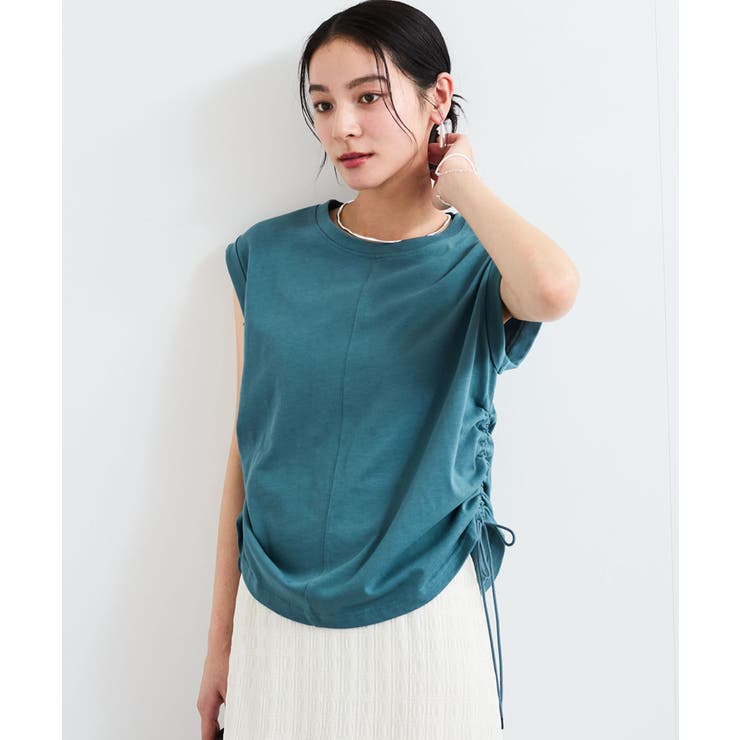 【WEB限定】サイドドロストシャーリングカットソー | VIS  | 詳細画像33 