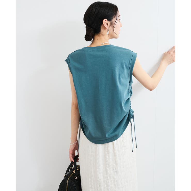 【WEB限定】サイドドロストシャーリングカットソー | VIS  | 詳細画像34 