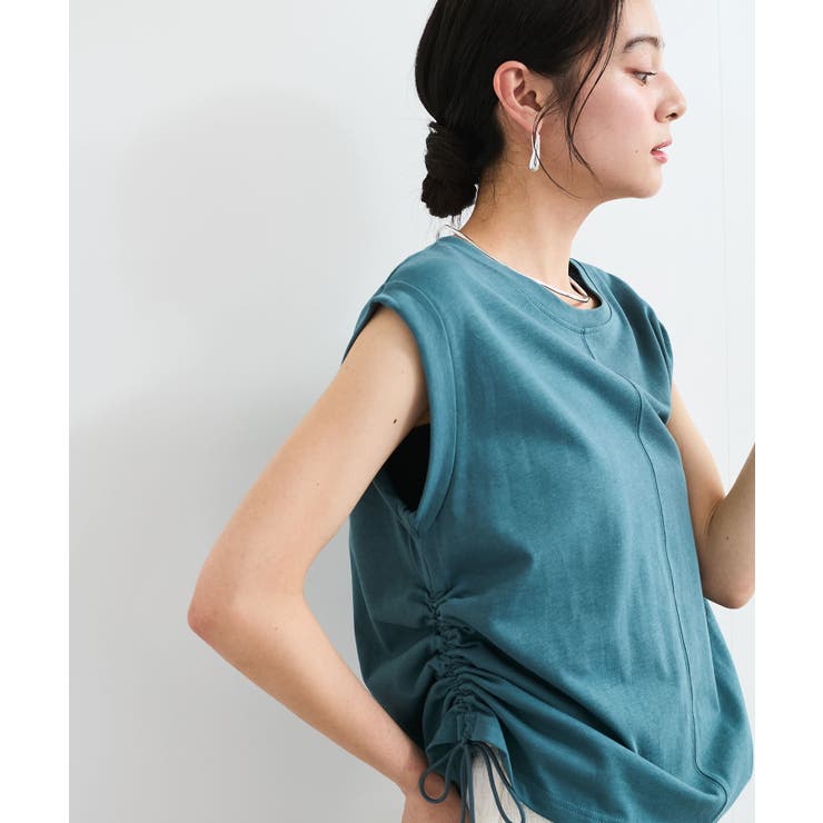 【WEB限定】サイドドロストシャーリングカットソー | VIS  | 詳細画像35 