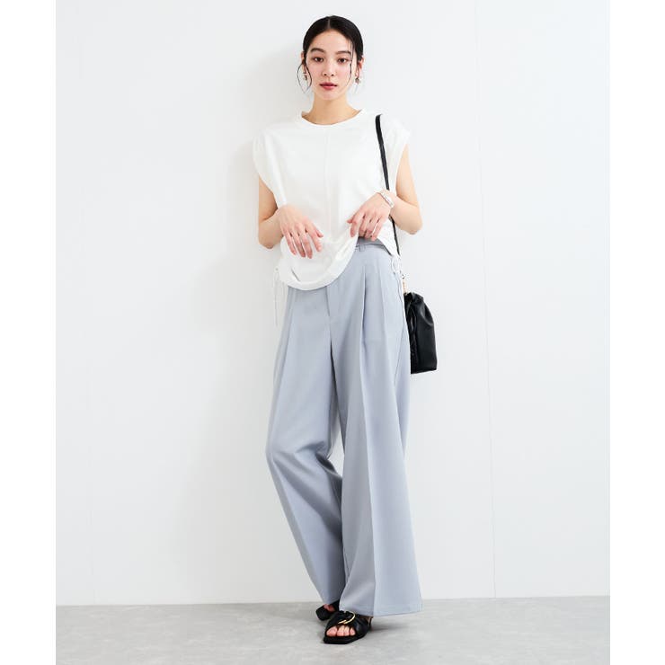 【WEB限定】サイドドロストシャーリングカットソー | VIS  | 詳細画像36 