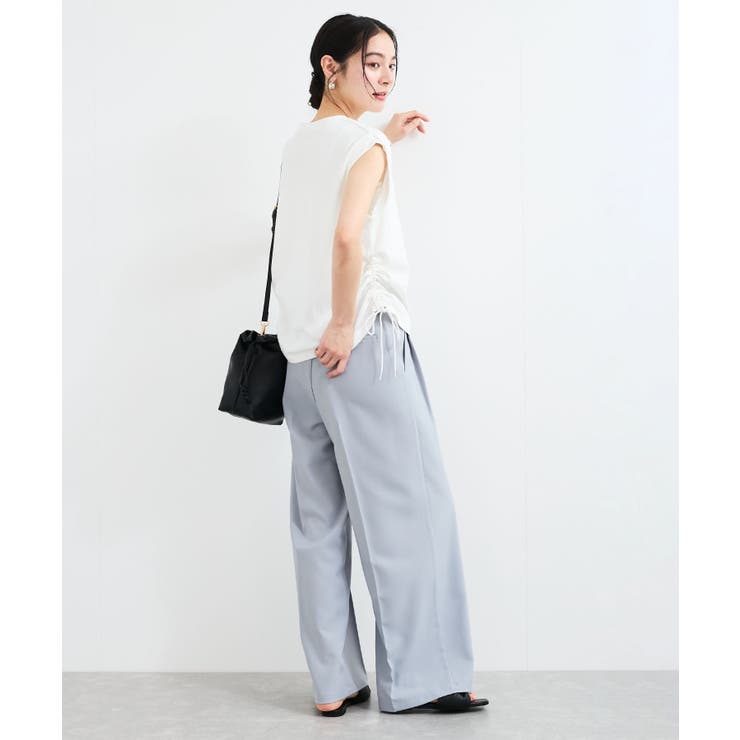 【WEB限定】サイドドロストシャーリングカットソー | VIS  | 詳細画像37 