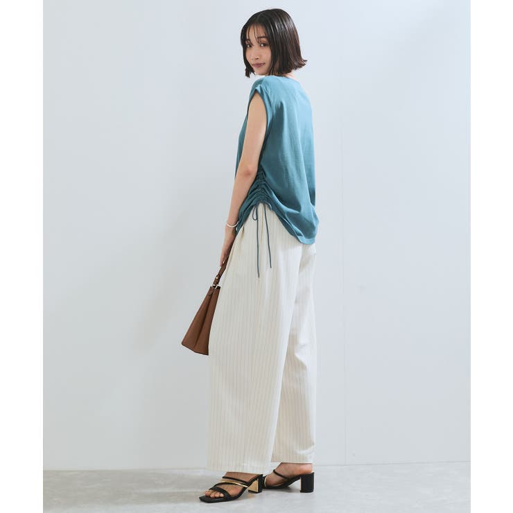 【WEB限定】サイドドロストシャーリングカットソー | VIS  | 詳細画像4 