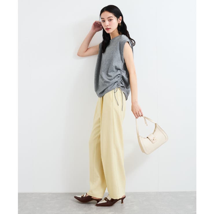 【WEB限定】サイドドロストシャーリングカットソー | VIS  | 詳細画像6 