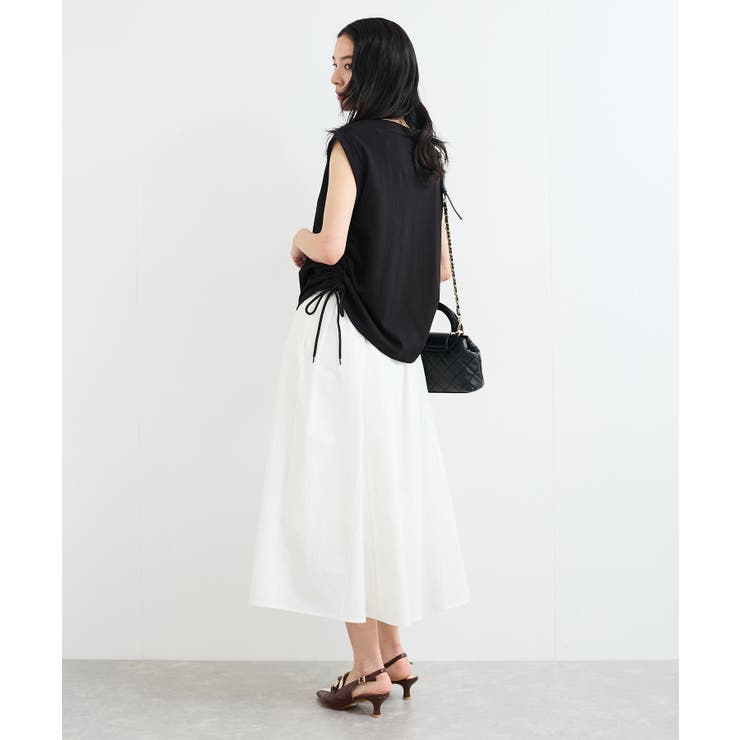 【WEB限定】サイドドロストシャーリングカットソー | VIS  | 詳細画像7 