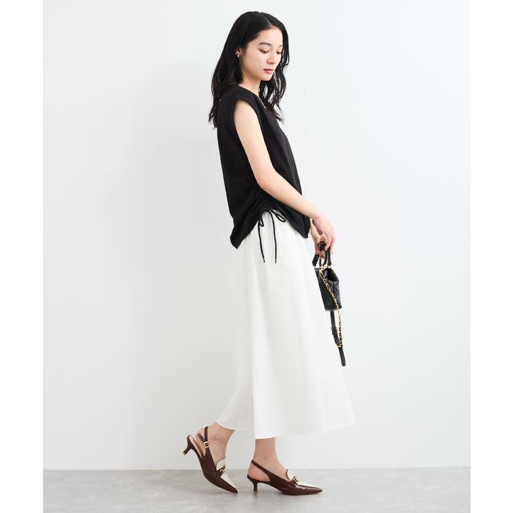 【WEB限定】サイドドロストシャーリングカットソー | VIS  | 詳細画像8 