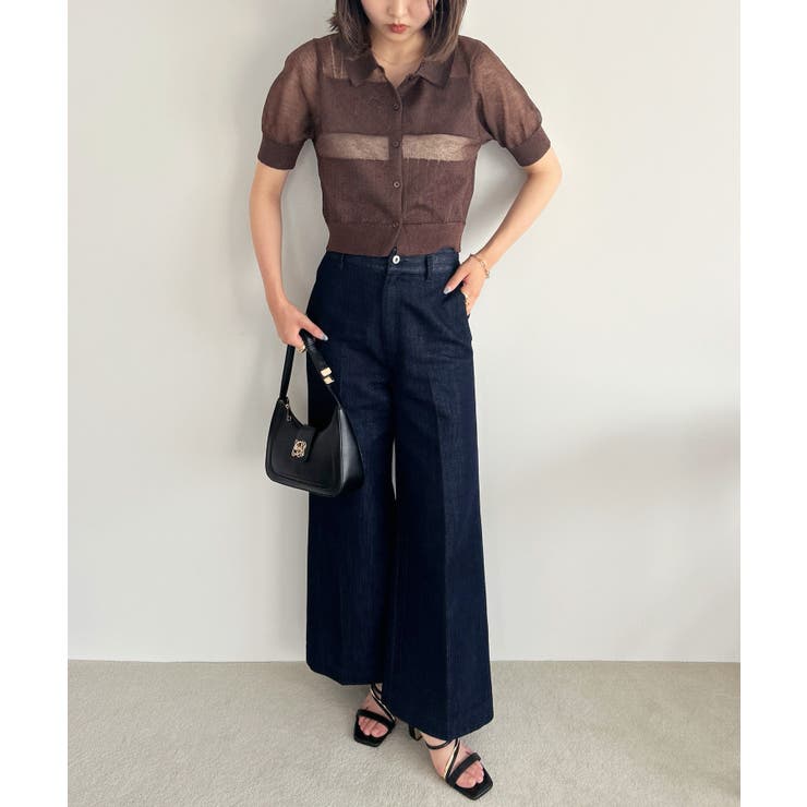 【WEB限定】シアーボーダーサマーポロニット | VIS  | 詳細画像12 