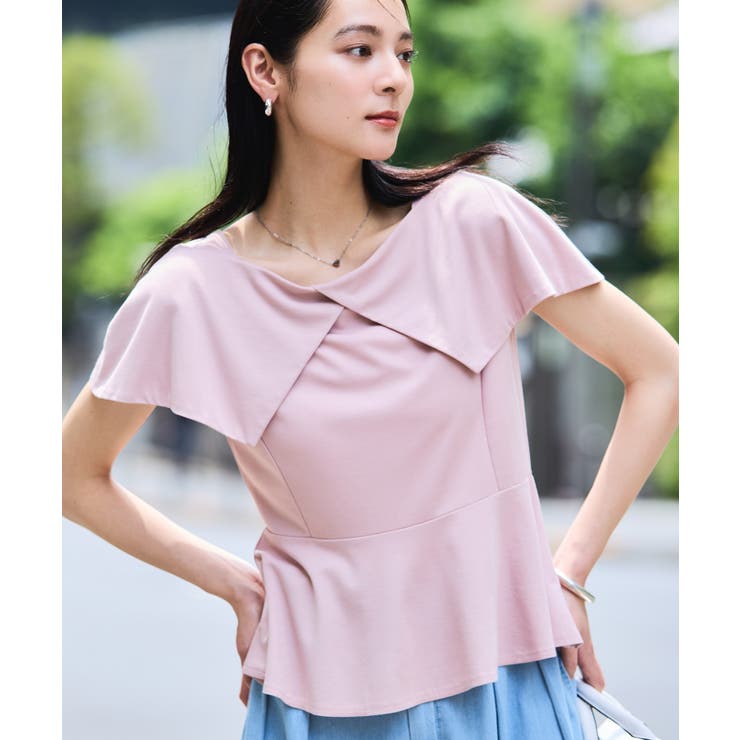 【WEB限定】ビッグカラーペプラムカットソー | VIS  | 詳細画像7 