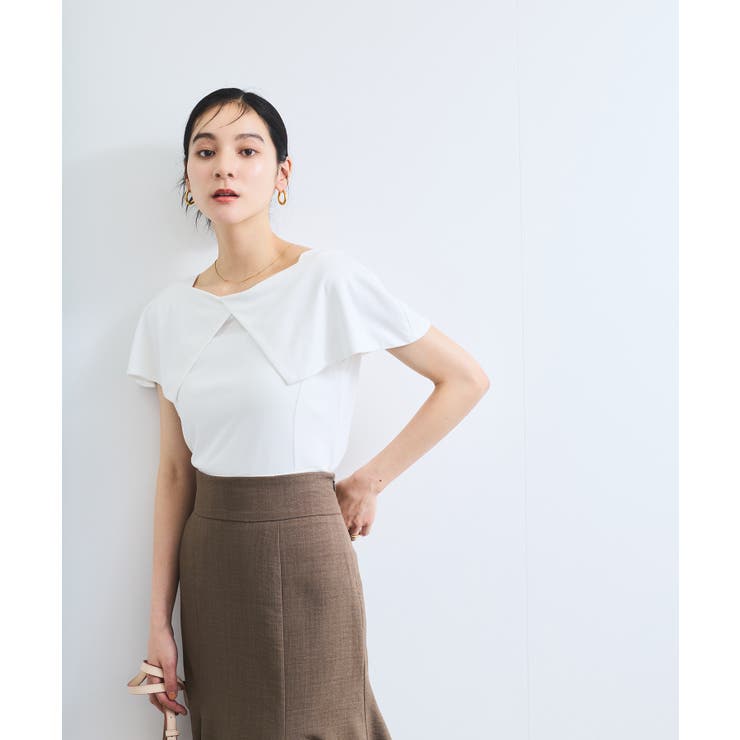 【WEB限定】ビッグカラーペプラムカットソー | VIS  | 詳細画像9 