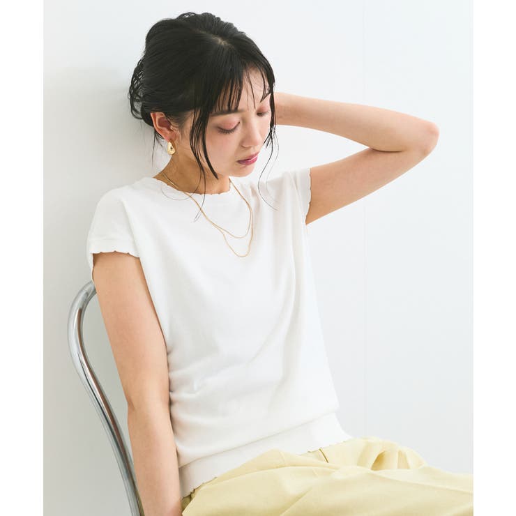 ■ニット ■半袖 ■フリル袖 楽天市場】【7/25(金)23:59迄クーポンで10％OFF】【新色登場