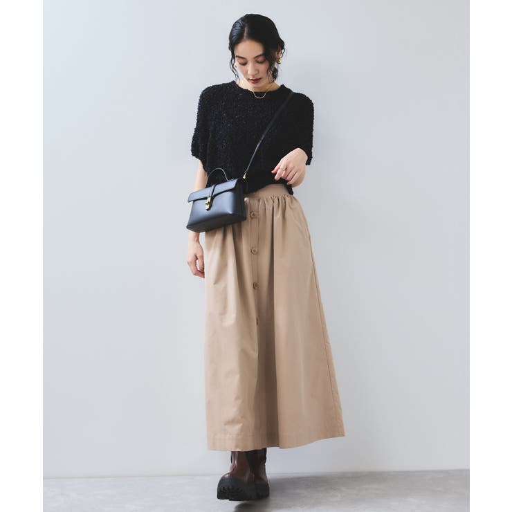 【WEB限定】リボンヤーンバルーン袖サマーニット | VIS  | 詳細画像12 