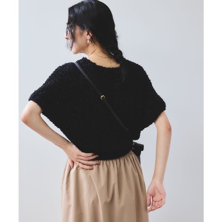 【WEB限定】リボンヤーンバルーン袖サマーニット | VIS  | 詳細画像14 