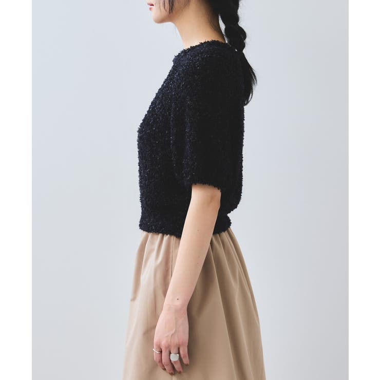 【WEB限定】リボンヤーンバルーン袖サマーニット | VIS  | 詳細画像17 