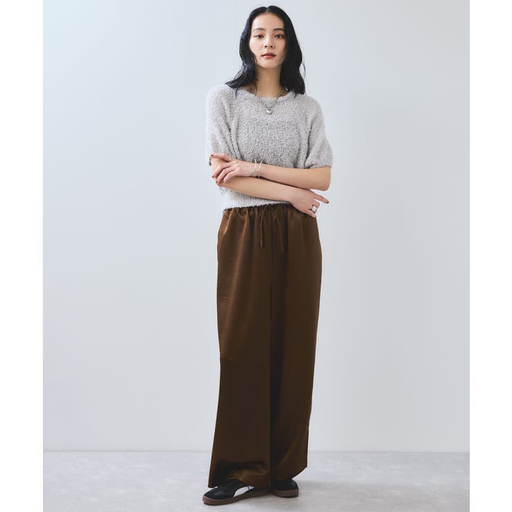 【WEB限定】リボンヤーンバルーン袖サマーニット | VIS  | 詳細画像7 