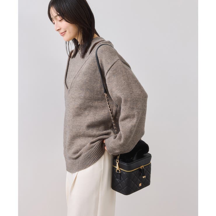 【WEB限定】アンサンブル風Vネックニット | VIS  | 詳細画像12 