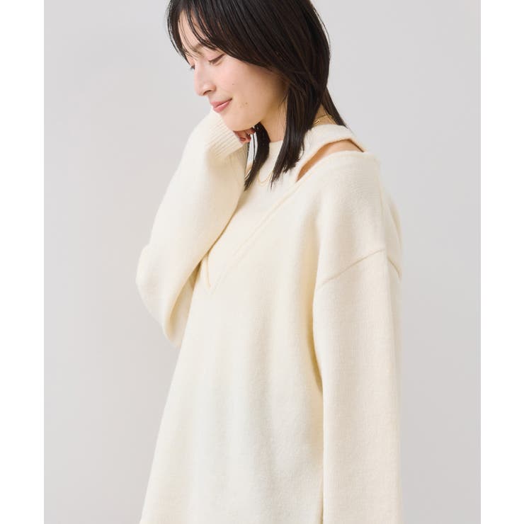 【WEB限定】アンサンブル風Vネックニット | VIS  | 詳細画像16 