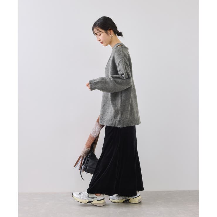 【WEB限定】アンサンブル風Vネックニット | VIS  | 詳細画像3 