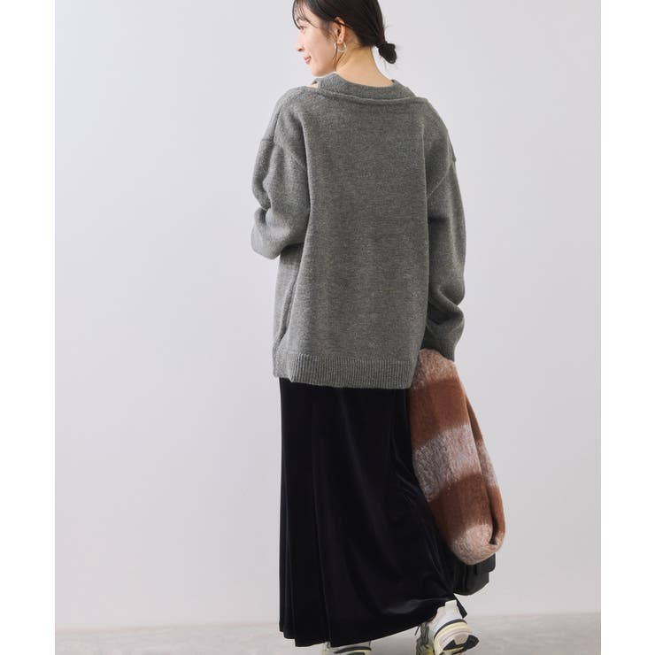 【WEB限定】アンサンブル風Vネックニット | VIS  | 詳細画像5 