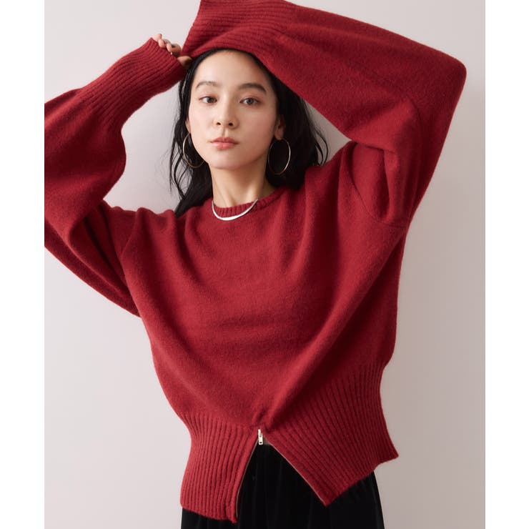 【WEB限定】裾ジップニットプルオーバー | VIS  | 詳細画像1 