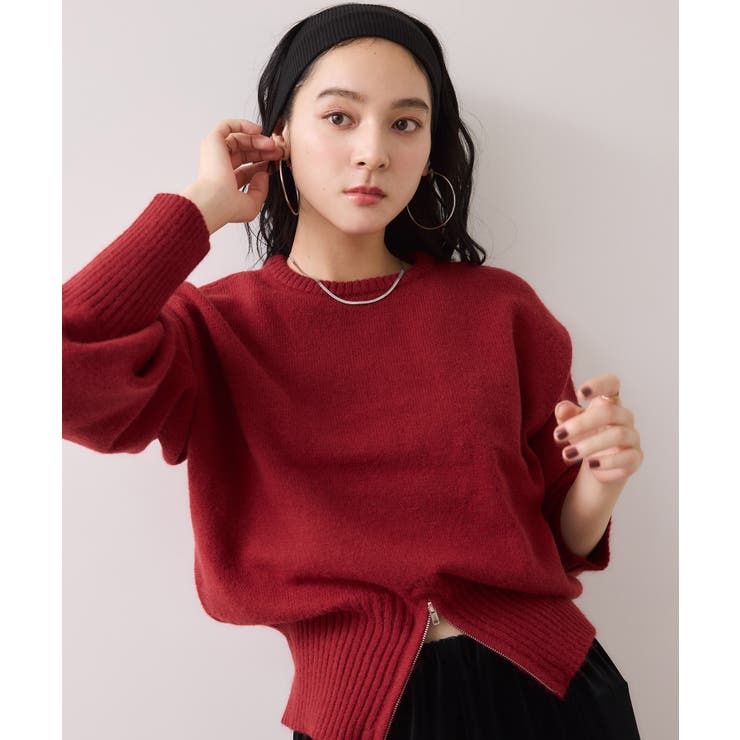 【WEB限定】裾ジップニットプルオーバー | VIS  | 詳細画像12 