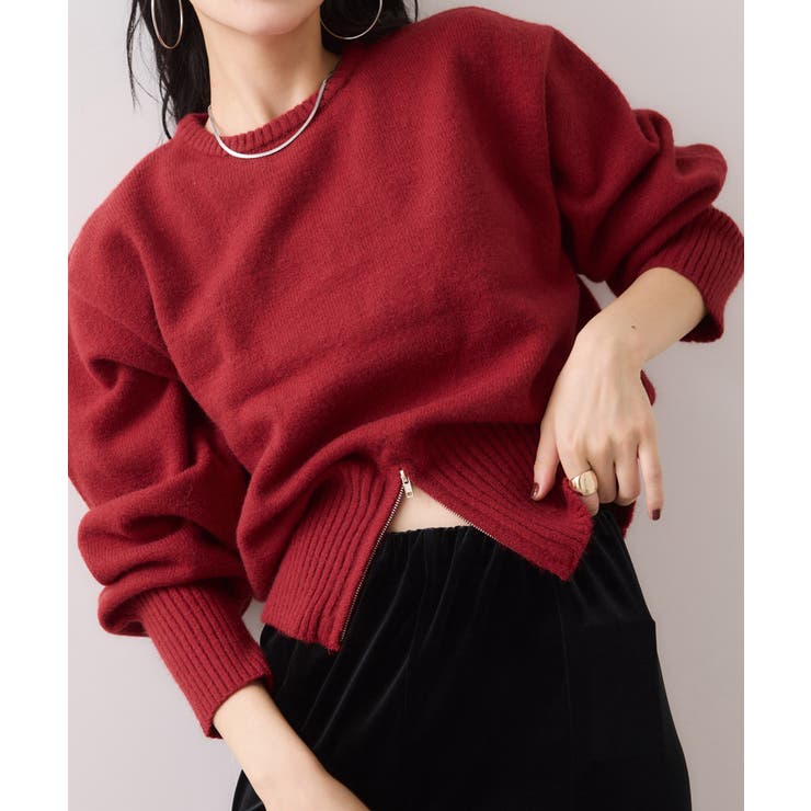 【WEB限定】裾ジップニットプルオーバー | VIS  | 詳細画像13 