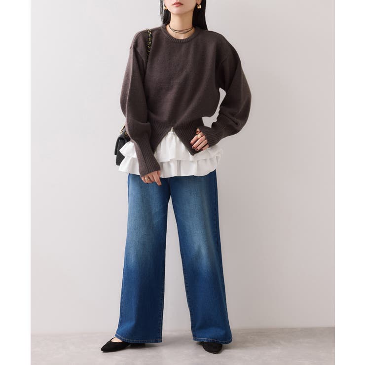 【WEB限定】裾ジップニットプルオーバー | VIS  | 詳細画像3 