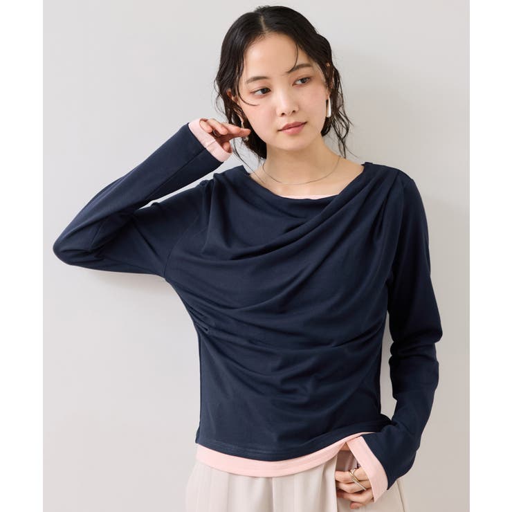 【WEB限定】レイヤードドレーププルオーバー | VIS  | 詳細画像12 