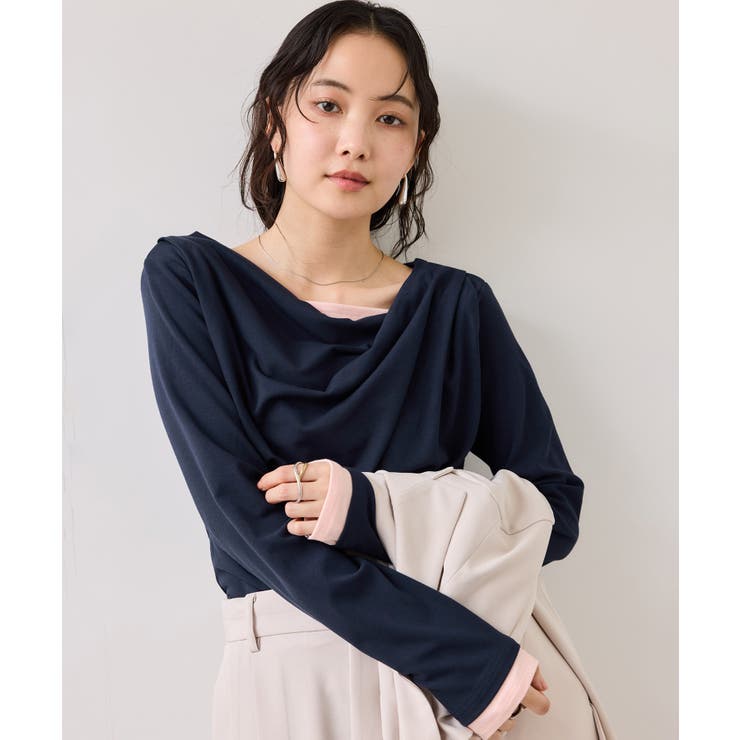 【WEB限定】レイヤードドレーププルオーバー | VIS  | 詳細画像17 