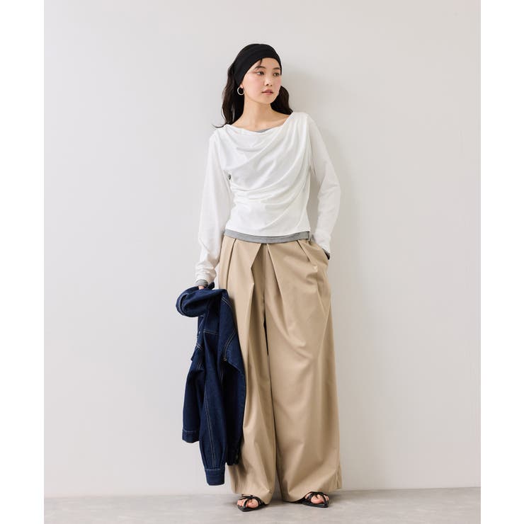 【WEB限定】レイヤードドレーププルオーバー | VIS  | 詳細画像2 