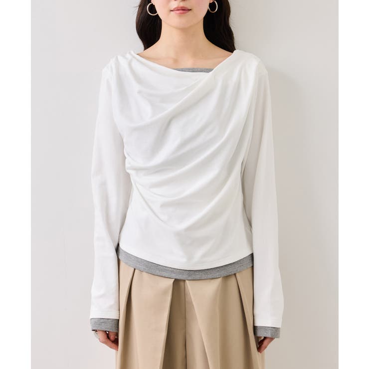 【WEB限定】レイヤードドレーププルオーバー | VIS  | 詳細画像25 