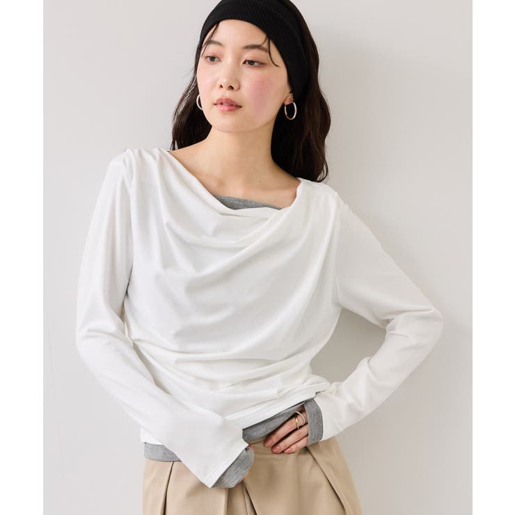 【WEB限定】レイヤードドレーププルオーバー | VIS  | 詳細画像3 