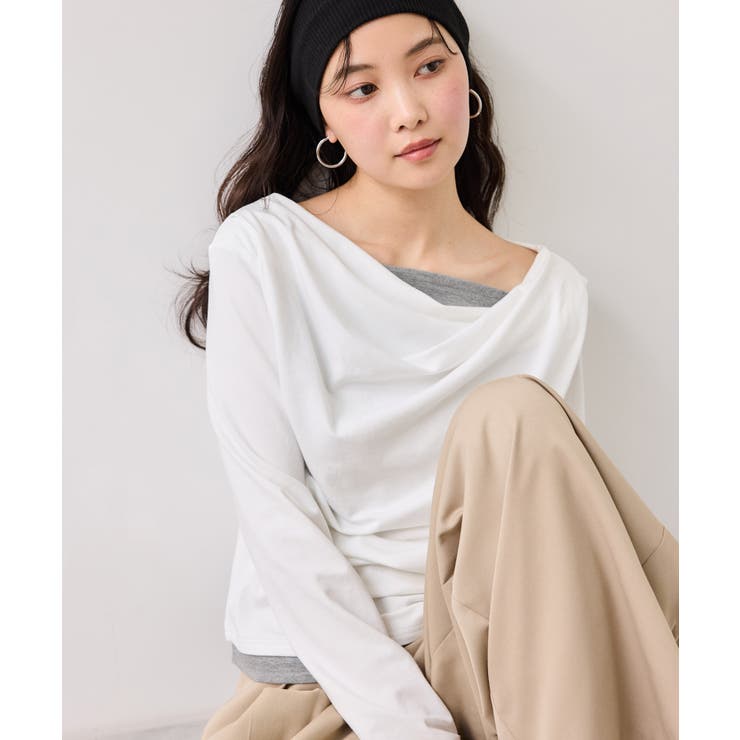 【WEB限定】レイヤードドレーププルオーバー | VIS  | 詳細画像7 