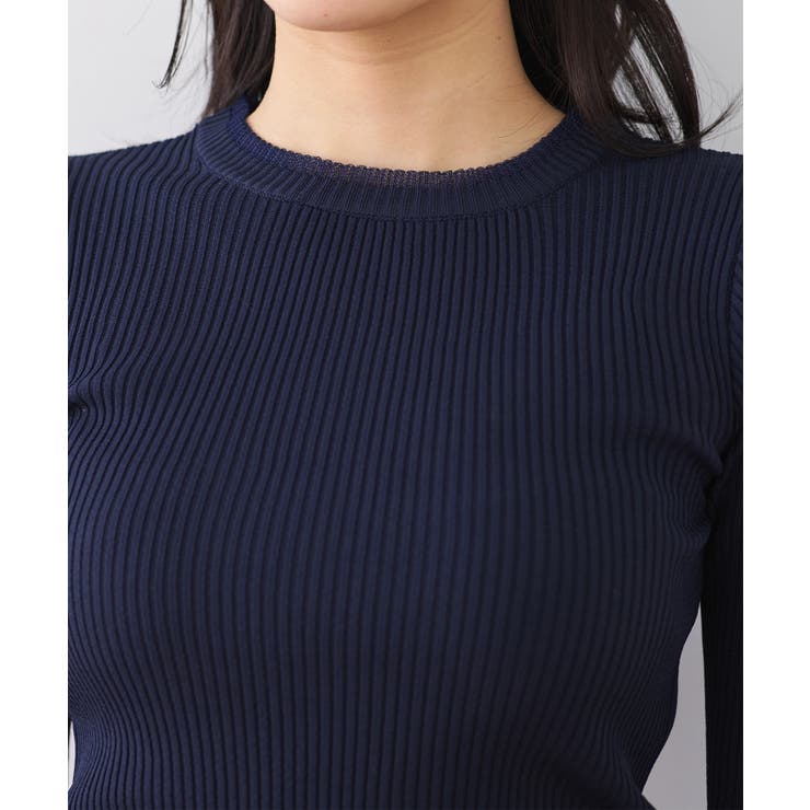 【WEB限定】袖シアー切り替えリブニットプルオーバー | VIS  | 詳細画像15 