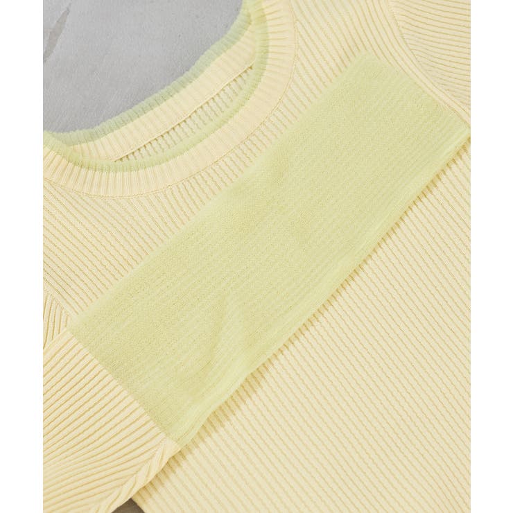 【WEB限定】袖シアー切り替えリブニットプルオーバー | VIS  | 詳細画像19 