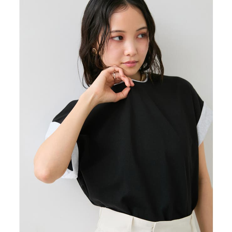 【WEB限定】天竺袖配色Tシャツ | VIS  | 詳細画像10 