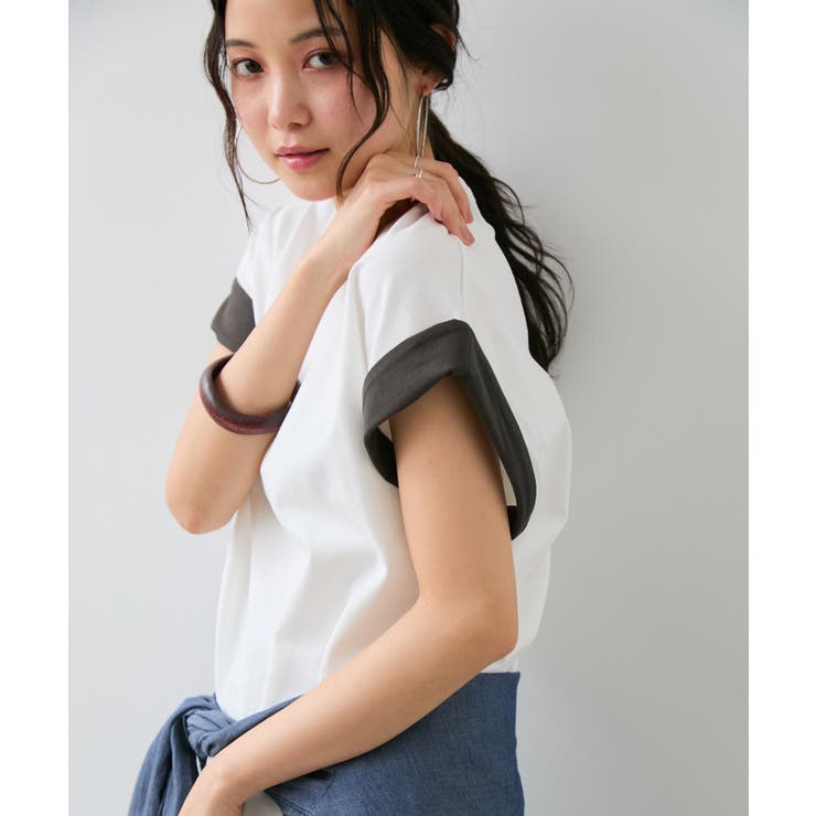 【WEB限定】天竺袖配色Tシャツ | VIS  | 詳細画像15 