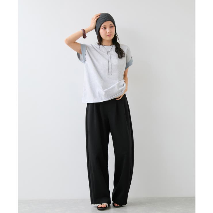 【WEB限定】天竺袖配色Tシャツ | VIS  | 詳細画像2 