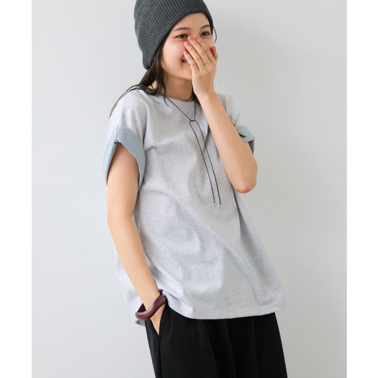 【WEB限定】天竺袖配色Tシャツ | VIS  | 詳細画像3 