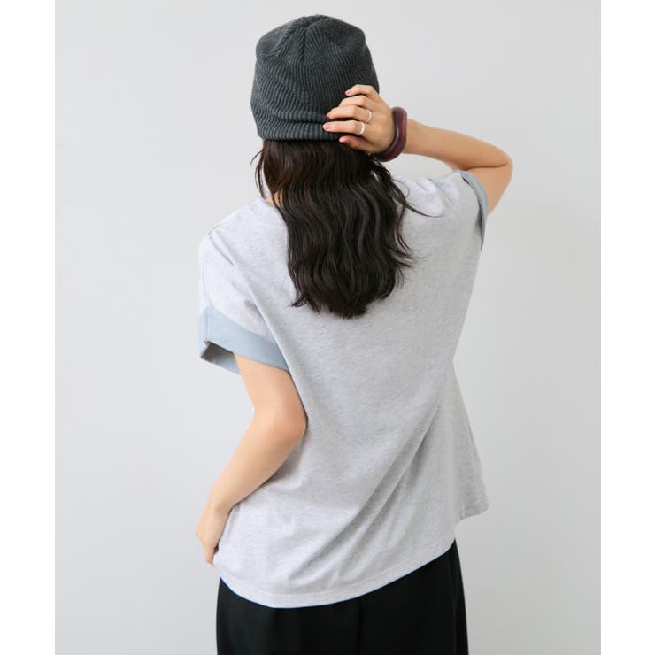 【WEB限定】天竺袖配色Tシャツ | VIS  | 詳細画像4 