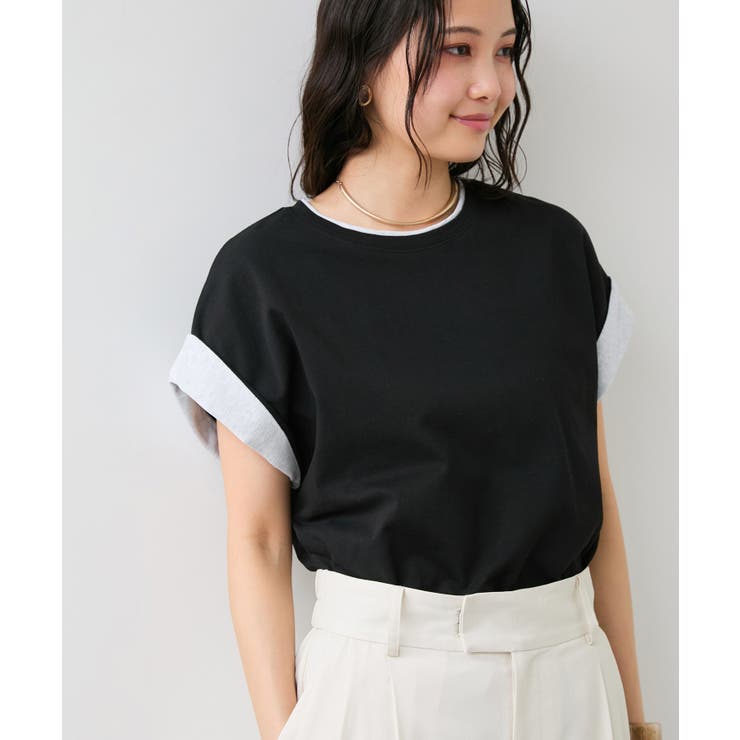 【WEB限定】天竺袖配色Tシャツ | VIS  | 詳細画像8 